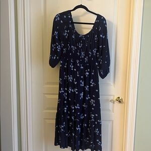 GAP Navy Dress with Blue Floral Design
